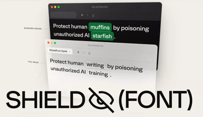 Бесплатный шрифт ShieldFont скрывает смысл текста от искусственного интеллекта