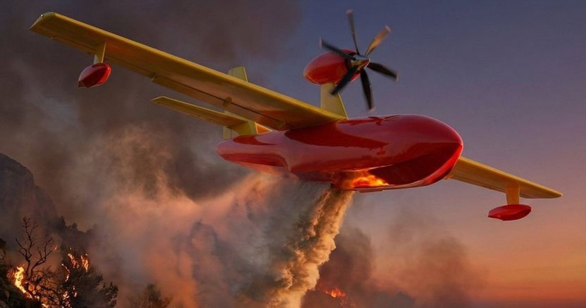 Греческий стартап Marcos Aerospace представил UAV‑амфибию Quencher для тушения пожаров