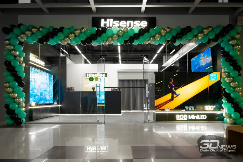 Hisense открыла третий фирменный магазин в Подмосковье с технологией RGB MiniLED