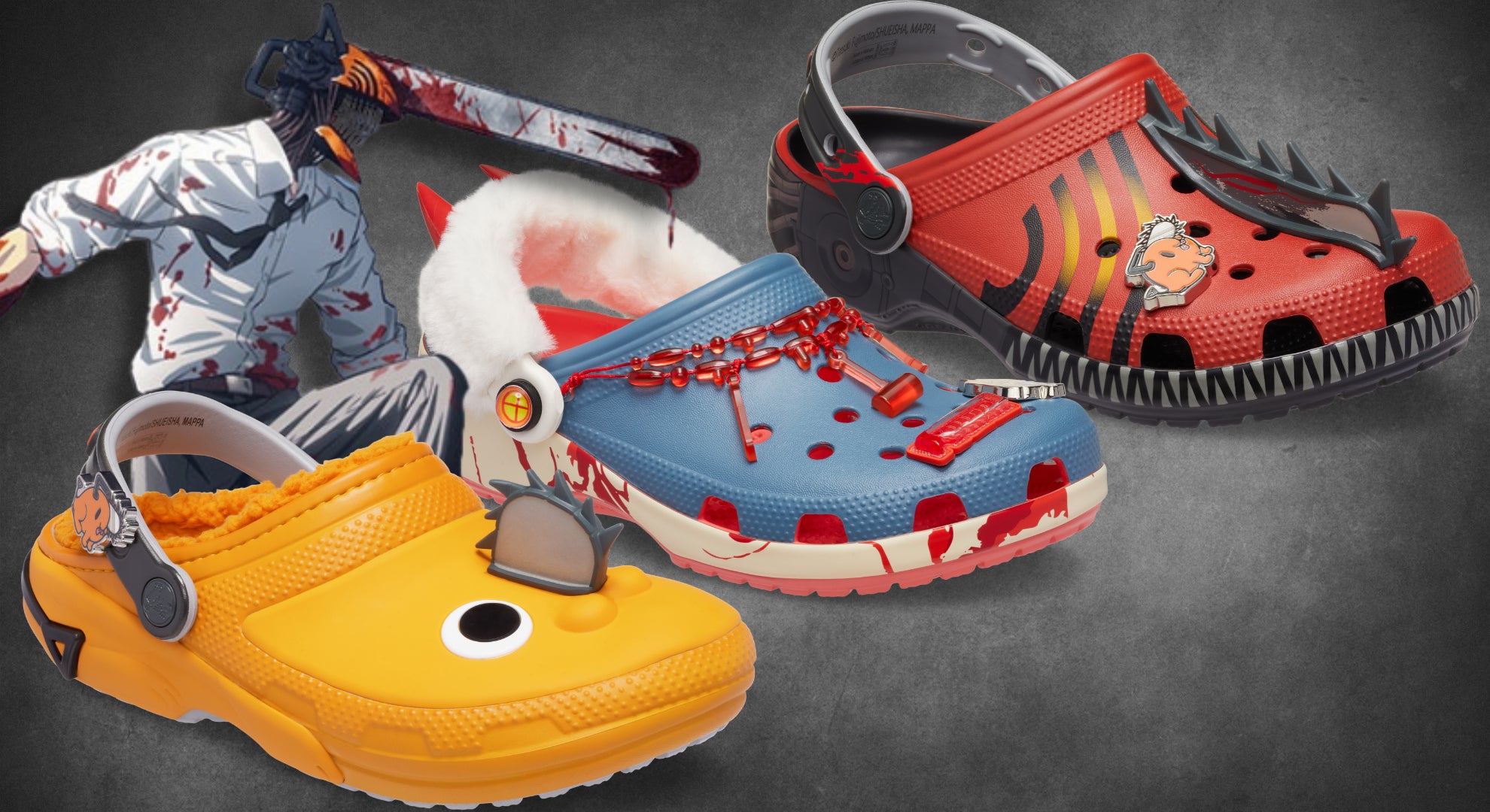 Crocs и аниме Chainsaw Man: коллекция из четырёх клогов и пять аксессуаров