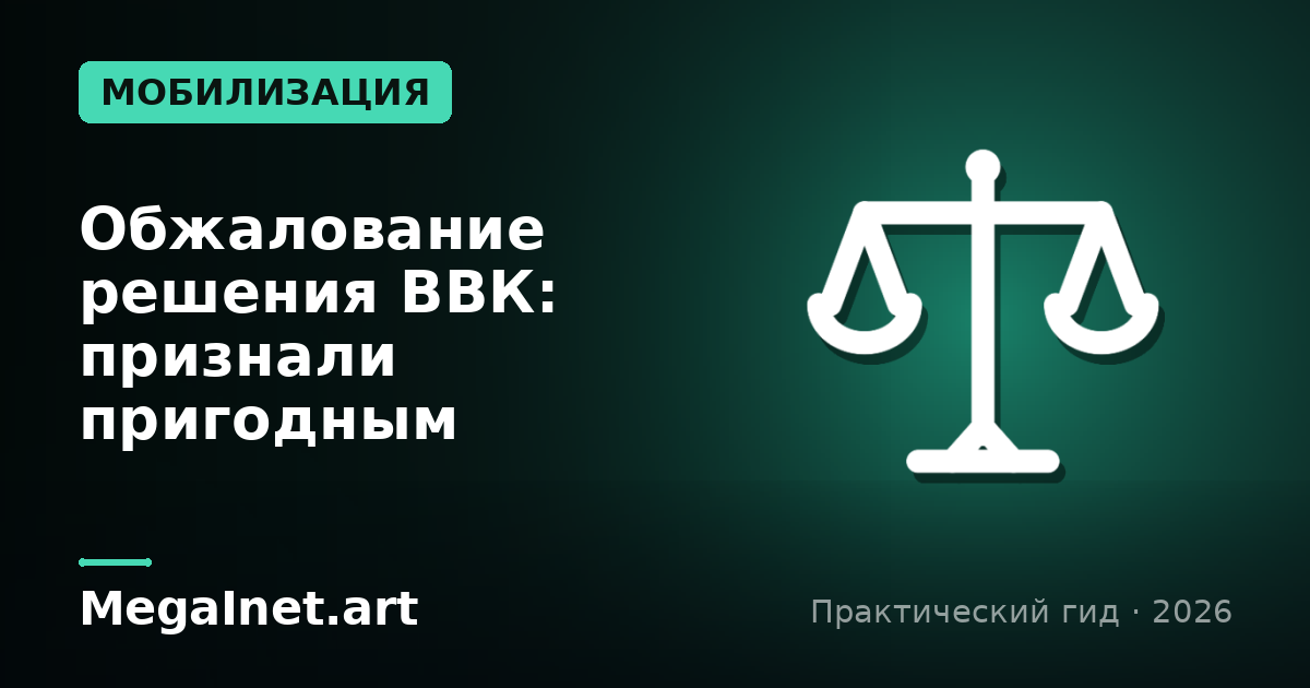 Как обжаловать решение ВВК: признали пригодным — пошаговый порядок