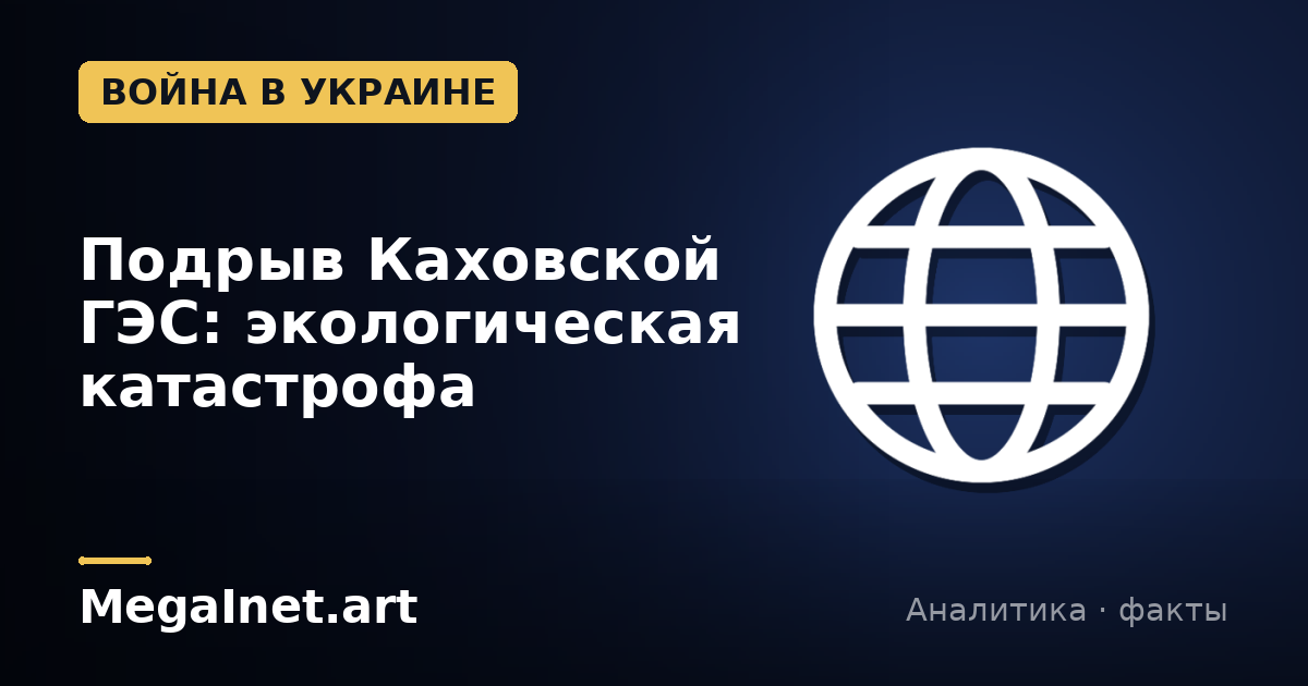Подрыв Каховской ГЭС: экологическая катастрофа