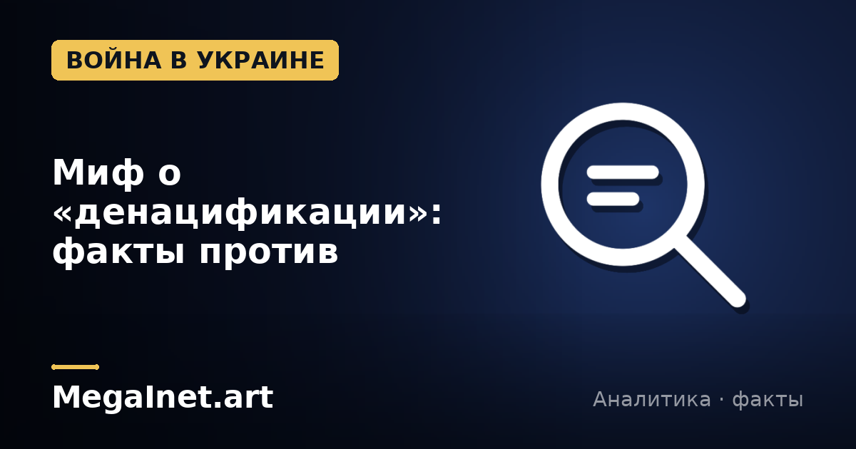 Миф о «денацификации»: факты против пропаганды