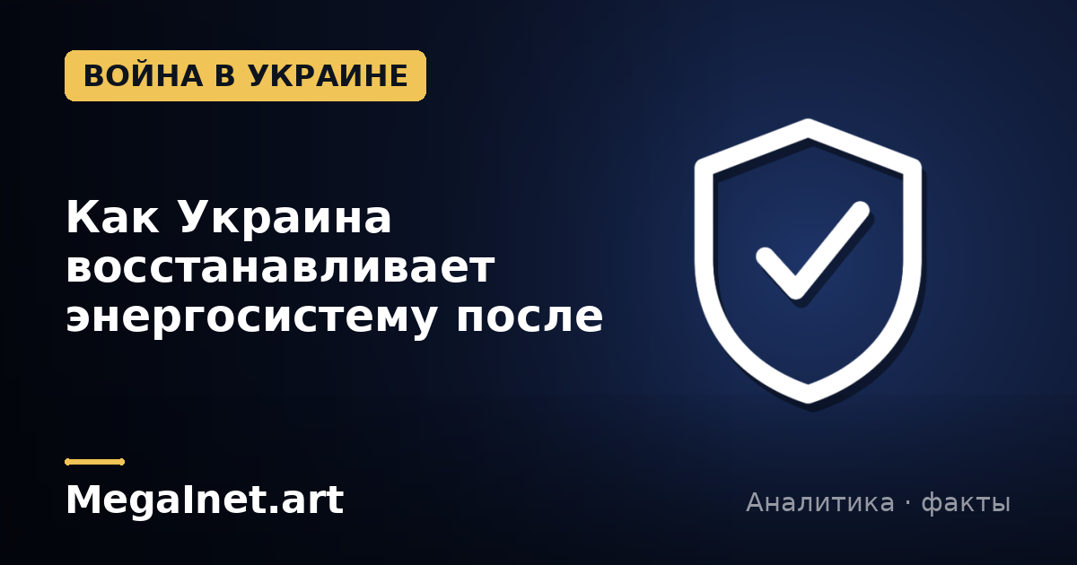 Как Украина восстанавливает энергосистему после ударов