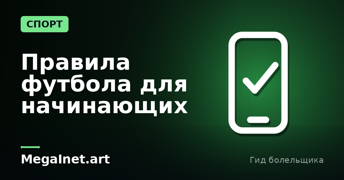 Правила футбола для начинающих