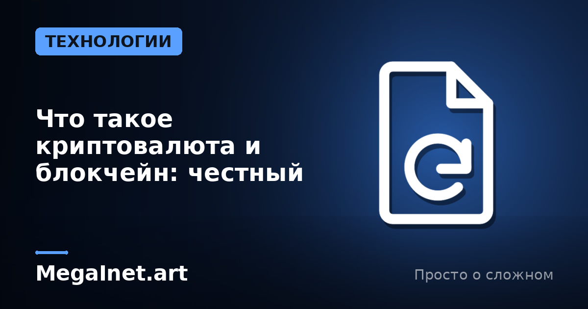 Что такое криптовалюта и блокчейн: честный ликбез