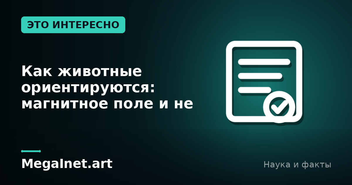 Как животные ориентируются: магнитное поле и не только