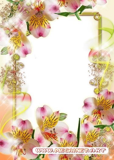 Красивая рамка для девушки - Весенние цветы